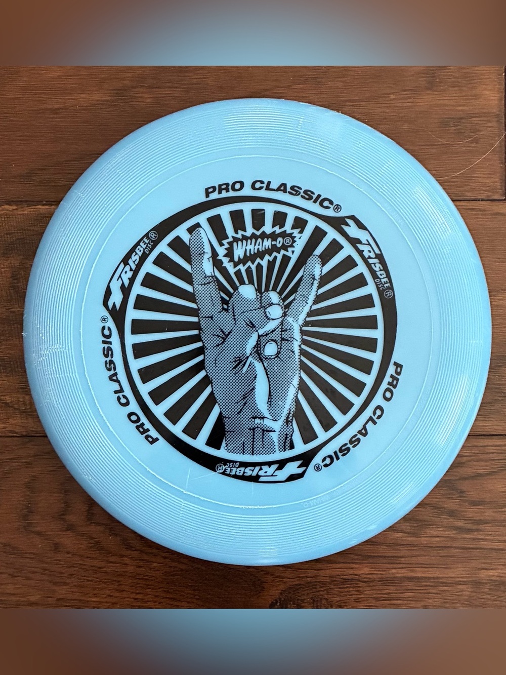 Wham-O Pro-Classic U-Flex Blue Frisbee “Rock On” Disc